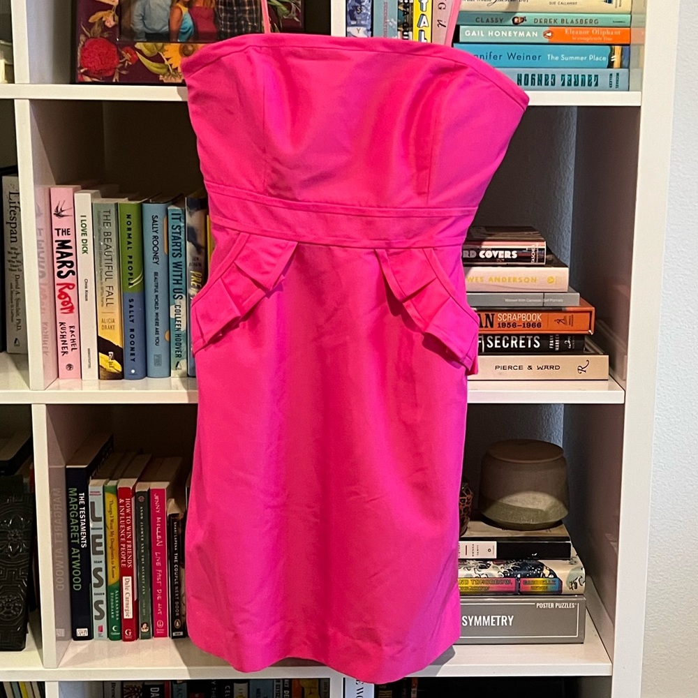 J.Crew Hot Pink Strapless Mini Dress✨